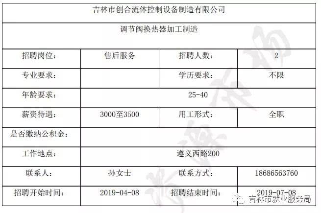 吉林市最新招工信息全面解析